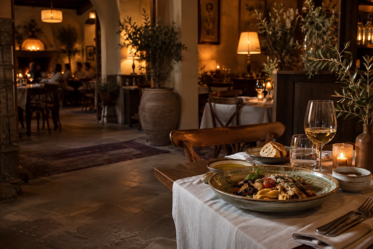 Hospitality & dining website concept imagery